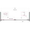 Душевая дверь BELBAGNO SOFT_CLOSE-1-BF-1-150-C-GM