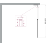 Душевая перегородка BELBAGNO UNO-L-1-TB-90-FL-Cr 900x2000 мм хром