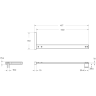Душевая перегородка BELBAGNO UNO UNO-L-1-TB-100-C-Cr 100 см, профиль хром, стекло прозрачное