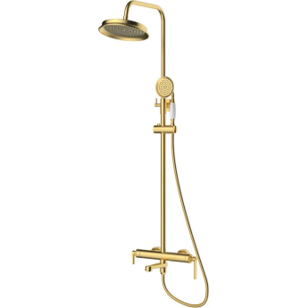 Душевая система BELBAGNO BOHEME-VSCM-BORO 225 мм, со смесителем, золотой матовый